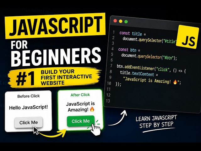 JavaScript for Beginners #1: Build Your First Interactive Website 🚀