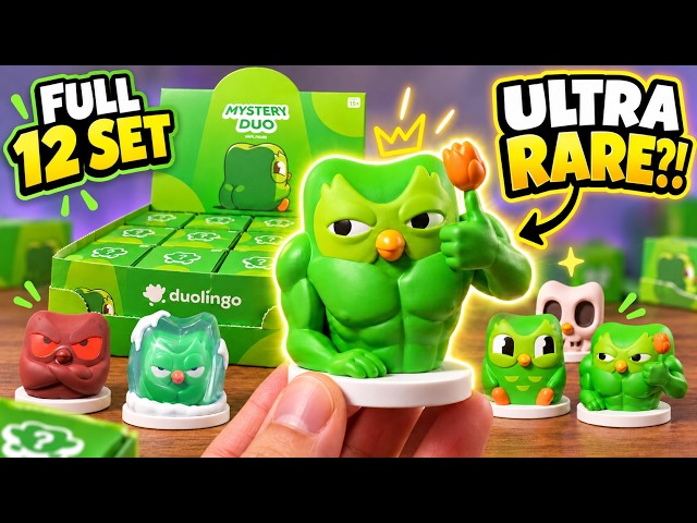 I Opened ALL 12 Duolingo Mystery Duo Blind Boxes… Did I Find the Ultra Rare?!