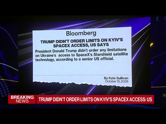 US Says Trump Did Not Restrict Ukraine's Access to SpaceX Defense Tech
