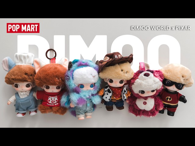 DIMOO x PIXAR Plush Pendant Full Set Unboxing #POPMART