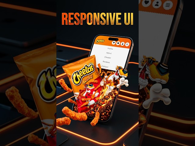 Responsive Cheetos Website | #shorts #coding #responsivewebsite #webdevelopment #frontend #backend