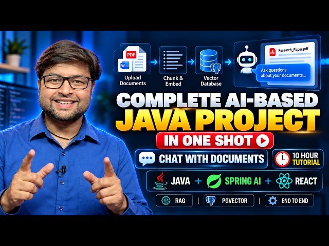 🔥Build a Complete AI RAG Application with Java in 10 Hours | Spring AI | RAG | Full Project | HIndi