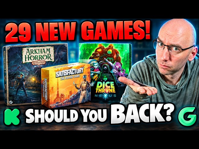 New Board Game Crowdfunding! | Dice Throne Nexus, Satisfactory, Arkham Horror: Should You Back Them?