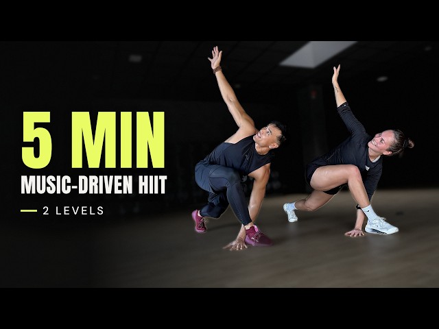 5 Min Music-Driven HIIT Workout | Built to Move Great (Beginner + Advanced)