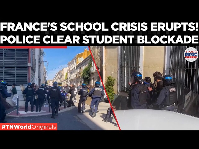 FRANCE SCHOOL PROTESTS: Police Clash With Students Over Education Cuts In Montpellier