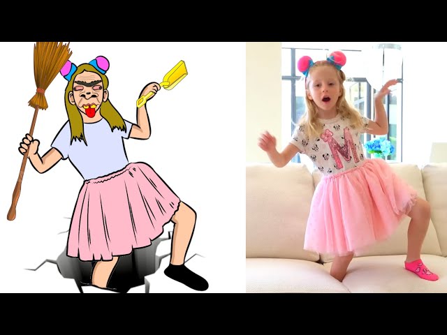 Like Nastya - The Boo Boo Story from Nastya and Papa Funny Drawing Meme | BD Art memes 