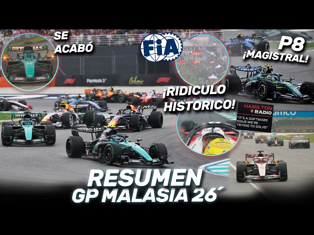 ¡¡RIDICULO HISTORICO!! EXPLOTA el MUNDIAL, ALONSO y MAX MAGICOS - RESUMEN GP MALASIA F1 2026