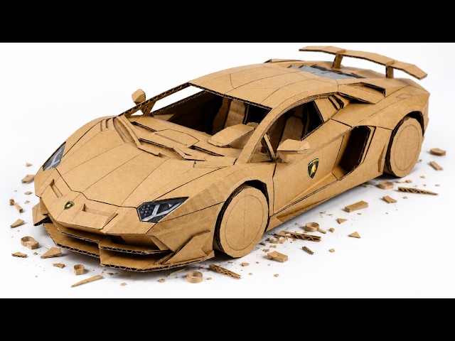 🤯 I Built a Lamborghini Aventador From Cardboard! | Amazing DIY Full Build