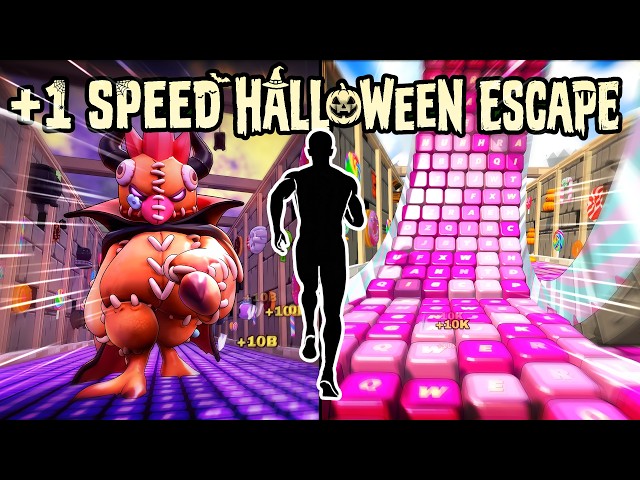 Immersive Interactive Warm Up | ROBLOX +1 SPEED KEYBOARD ESCAPE RUN! 🎃👻 Halloween | Full Body #61