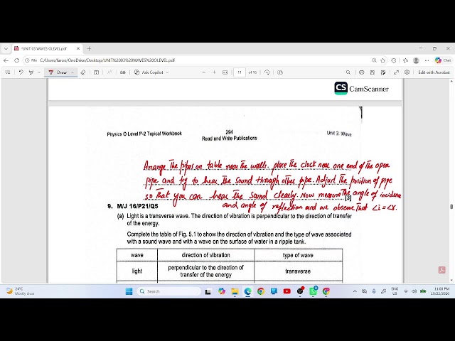 5054 Lec 4 Unit 3 PROPERTIES OF WAVE GCSE O LEVEL Physics TOPICALS