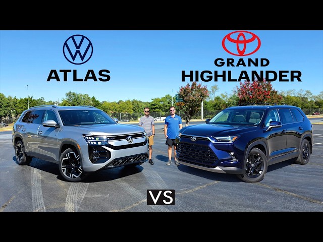 3-ROW FAMILY BATTLE! -- 2027 Volkswagen Atlas vs. Toyota Grand Highlander: Comparison