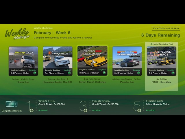 GT7 -  Ferrari Circuit Challenge - Deep Forest Raceway - 458 Italia GR4 - 🏆