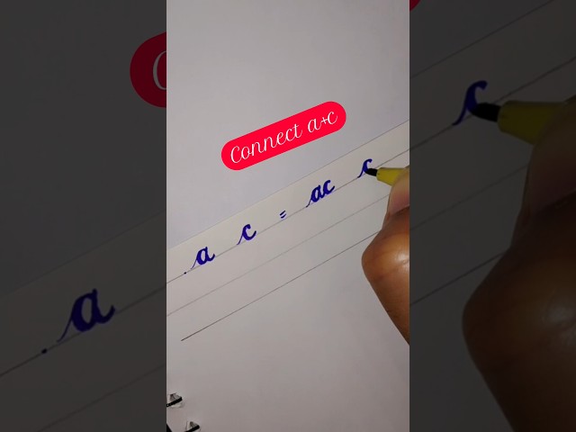 Cursive writing practice #calligraphy #lettering #handwriting #ytshorts #abcd #viral #reels #fyp
