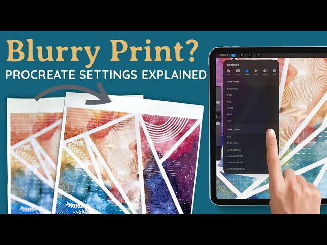 Procreate Export Settings Explained (And Why Your Art Looks Blurry)