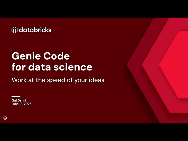 Genie Code for Data Science: Train ML Models and Build Dashboards with an AI Partner