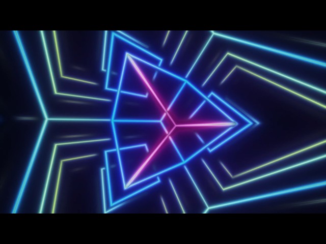 Neon Tesseract Cube Glowing VJ Loop Club 4K Background Party Visual