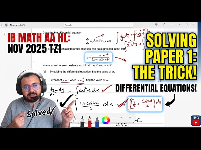 IB Math AA HL Paper 01 TZ 01 Nov 2025