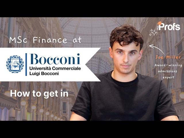 HOW DO YOU GET INTO BOCCONI MASTERS IN FINANCE?