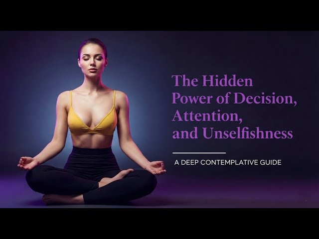 The Hidden Power of Decision, Attention and Unselfishness (A Deep Contemplative Guide)