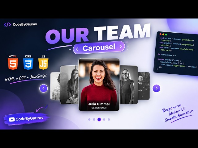 How to Create Carousel Using HTML CSS JavaScript | Image Slider Tutorial