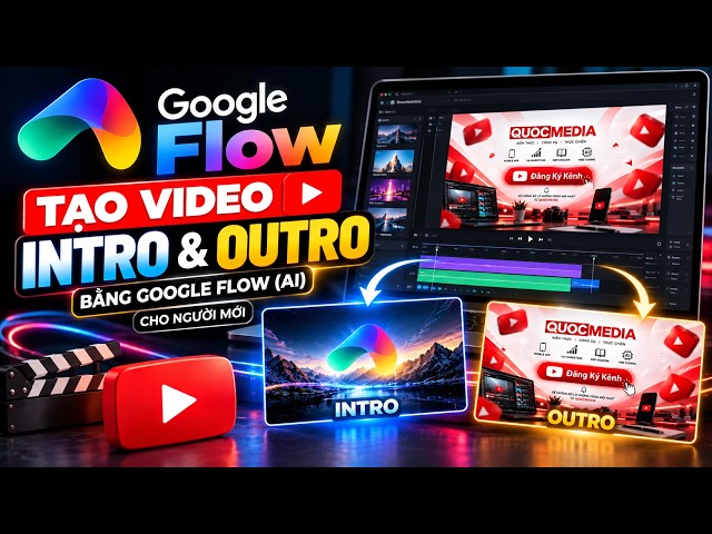 How to Create YouTube Intro & Outro Videos with Google Flow (AI) for Beginners