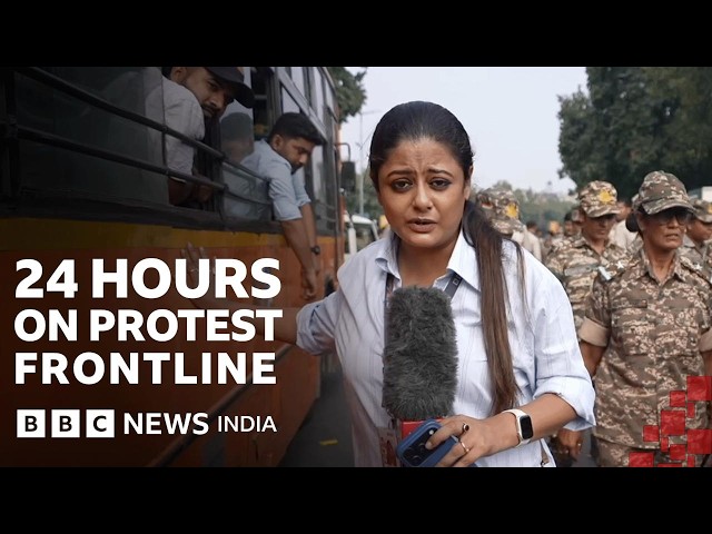 What BBC saw during police crackdown on India's ‘Cockroach’ protesters | BBC News India