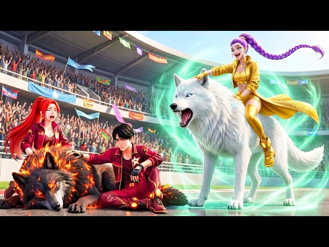 Golden Family VS Ruby Family: RUMI Gets The Magic Wolf Racing Championship - KPOP Demon Hunters