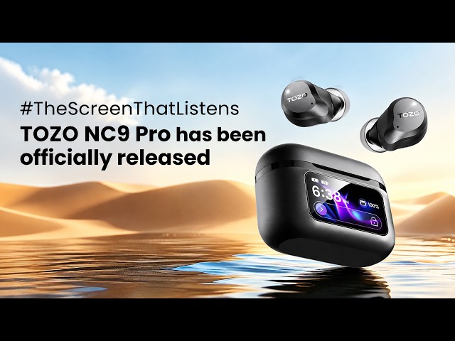 A Touchscreen on Your Earbuds?! 🤯 TOZO NC9 Pro First Look #tozo #audiotech #fyp