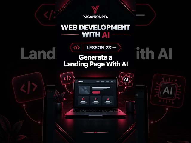 WEB DEVELOPMENT WITH AILesson 23 — Generate a Landing Page With AI