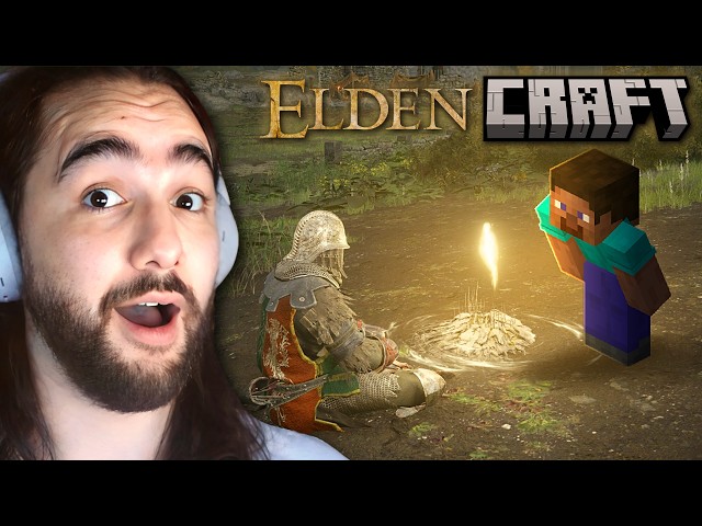 Beating Elden Ring as Minecraft Steve