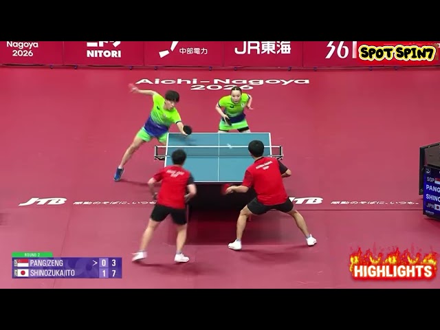 HIGHLIGHTS 🏓 SHINOZUKA / ITO VS PANG / ZENG | ALOSHI-NAGOYA ASIAN GAMES 2026