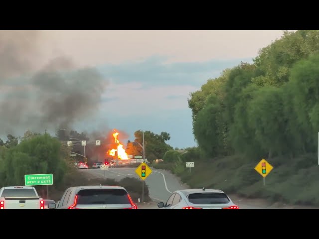 Vehicle fire I210 EB at Fruit La Verne CA