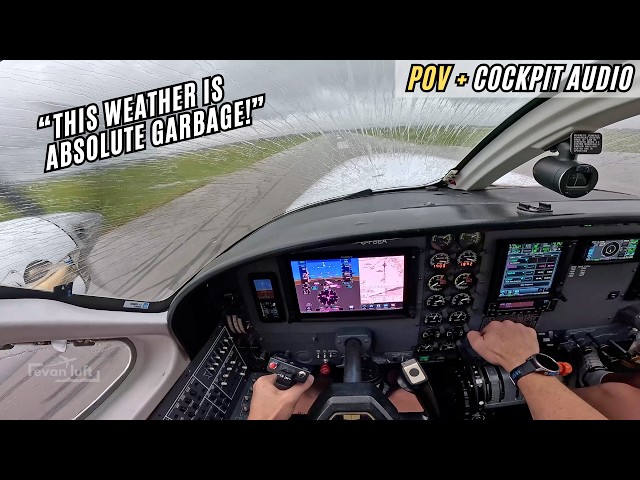 POV: Rainy IFR Departure! | FULL FLIGHT Takeoff to Landing + Cockpit Audio (CYBW-CYQF)