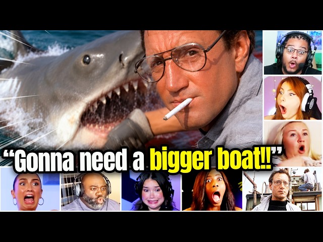 Reactors Reaction To Finally Seeing The SHARK!... In Jaws (1975) Movie Reaction