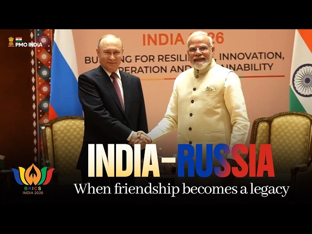 PM Modi meets President Vladimir Putin of Russia at Bharat Mandapam