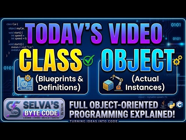 Python Class & Object in Tamil 🔥 | Easy Explanation for Beginners  | Real-Time Example #python