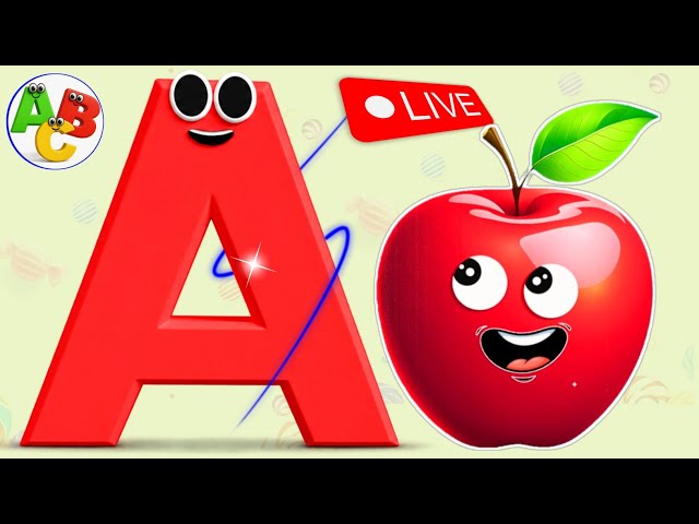 A is for Apple 🍎 || ABC Nursery Rhymes Video || Babies Learning Abc Video || Abc For Kids Preschool 