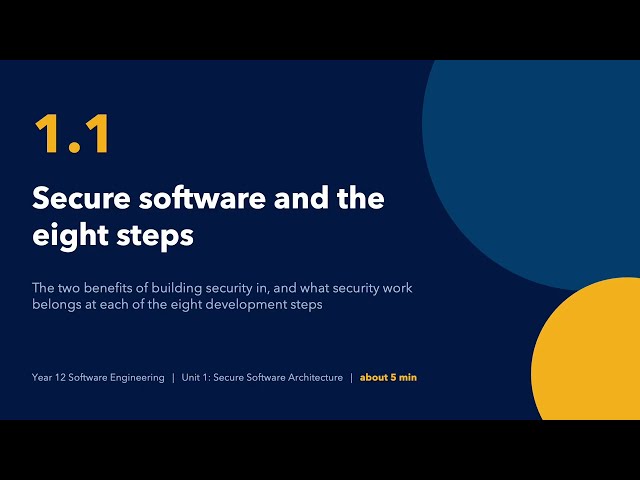01.01: Secure Software and the Software Development Cycle