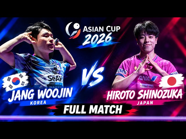 Jang Woojin vs Hiroto Shinozuka | FULL MATCH | Asian Cup 2026 🏓🔥
