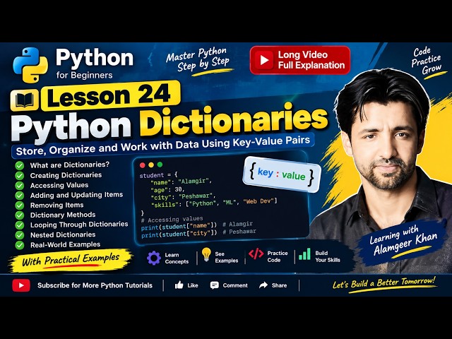 Lesson 24  Python Dictionaries