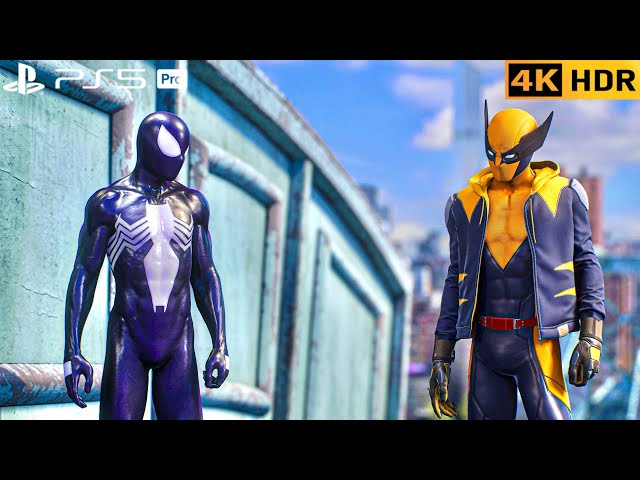 (PS5 PRO) Web oF Shadows Venom joins Wolverine to Fight Kraven Hunters | 4K HDR |