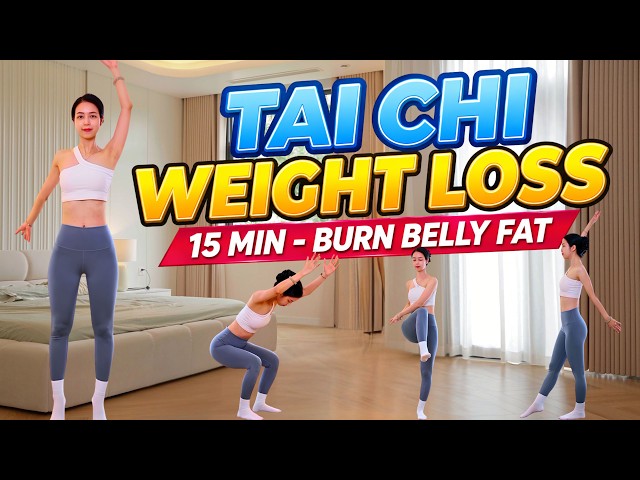 15-Min Tai Chi Workout 🔥 Burn Belly Fat & Support Natural Weight Loss