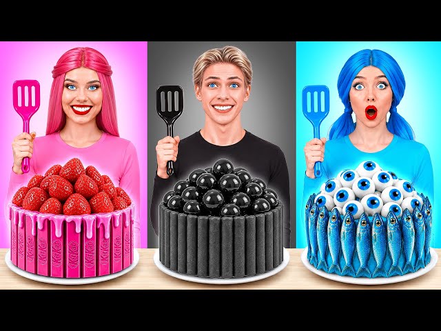 Pink VS Black VS Blue Food Challenge | Funny Moments by Multi DO Challenge