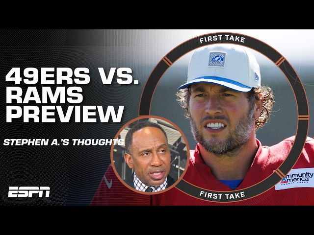 Stephen A. thinks the 49ers have a ‘HUGE OPPORTUNITY’ vs. the Rams 👀 l First Take