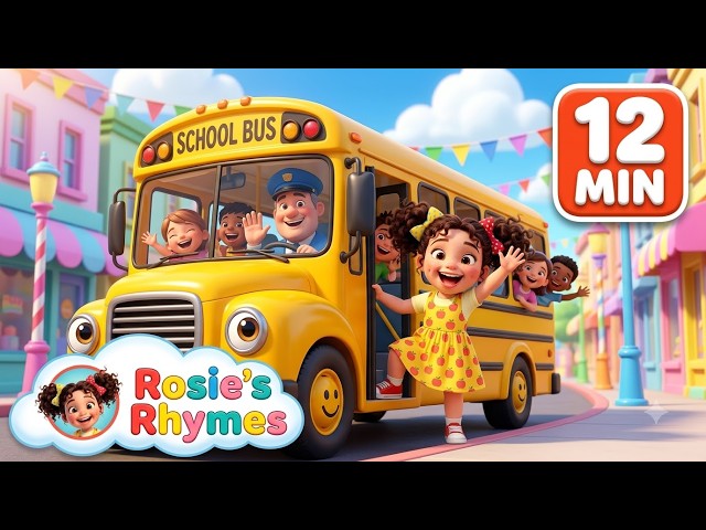 The wheels on the bus + ABC phonics song | nursery rhymes for kids