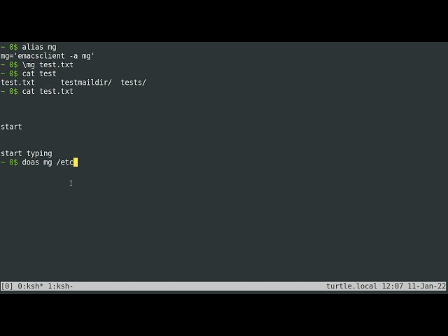 editing with mg: a lightweight, portable, emacs-like text editor