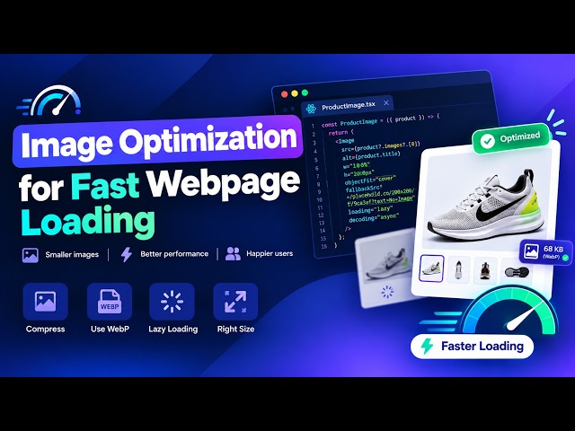 Part-22 - React Image Optimization ⚡ Faster Loading & Better Performance | Ecommerce In React -2026