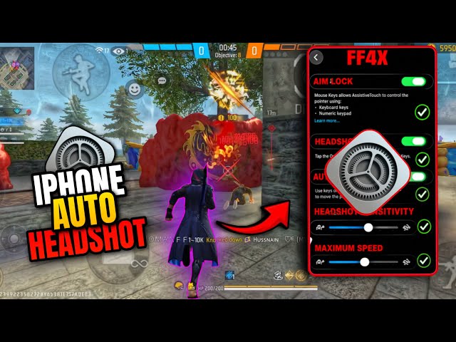 iPhone auto⚡️headshot setting ⚙️ | iPhone 📲 headshot setting free fire | iPhone headshot setting ⚙️