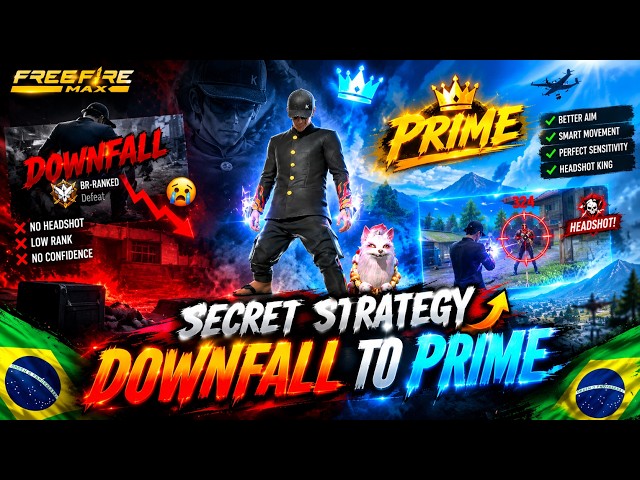 🔥 FREE FIRE DOWNFALL TO PRIME 😈 |  TIPS & TRICKS 🥶 #freefire