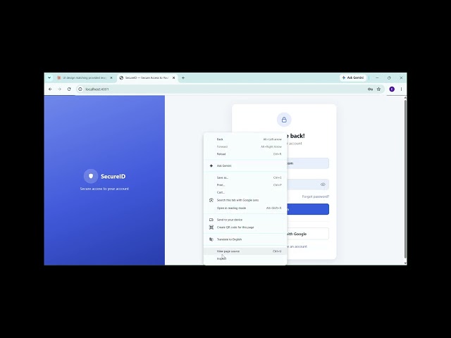 🔐 SecureID – Full-Stack Authentication & Identity Management System